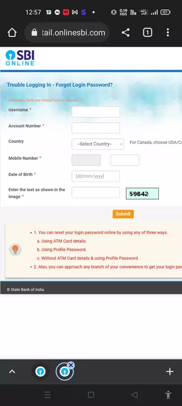 yono Sbi Username and Password