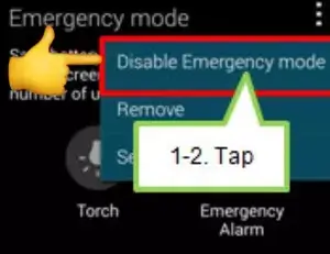disable emergency mode option