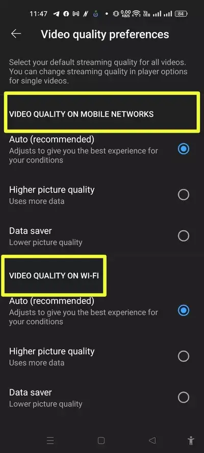how to set youtube video quality permanently