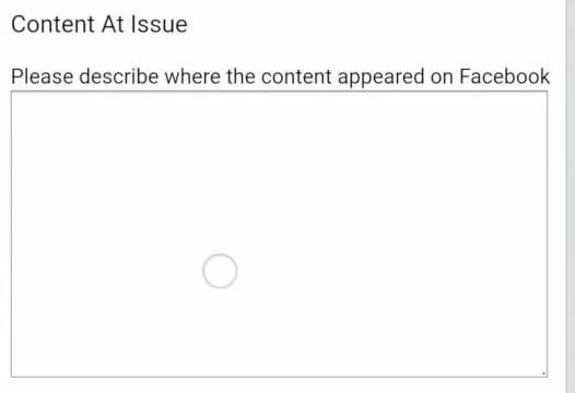 content at issue option