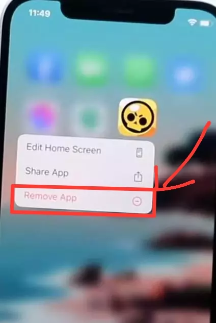 remove app from iphone