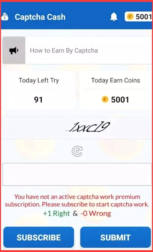 captcha earn money paytm