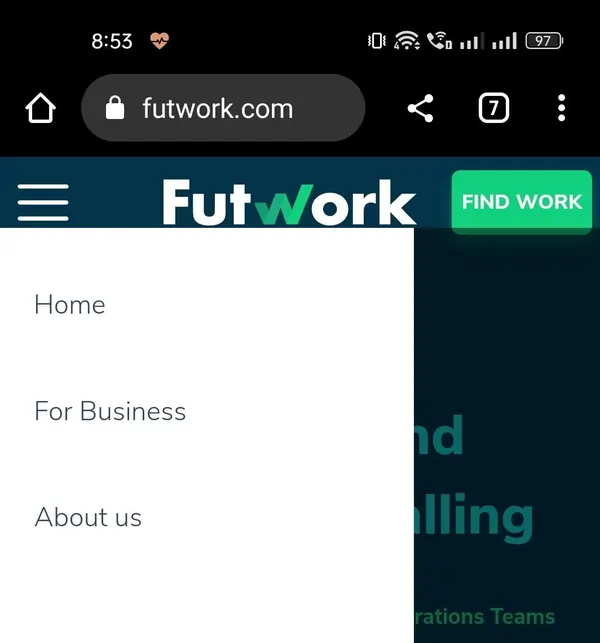 Future work app dashboard