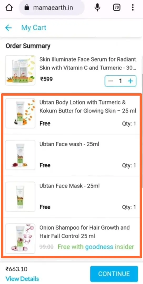 mamaearth free sample of products