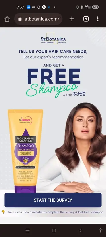free shampoo samples at stbotanica website