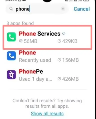 phone services option