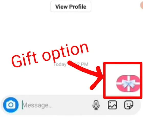 how to send gift message in instagram