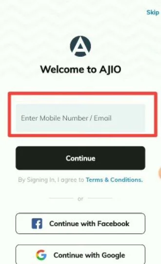 fill mobile number