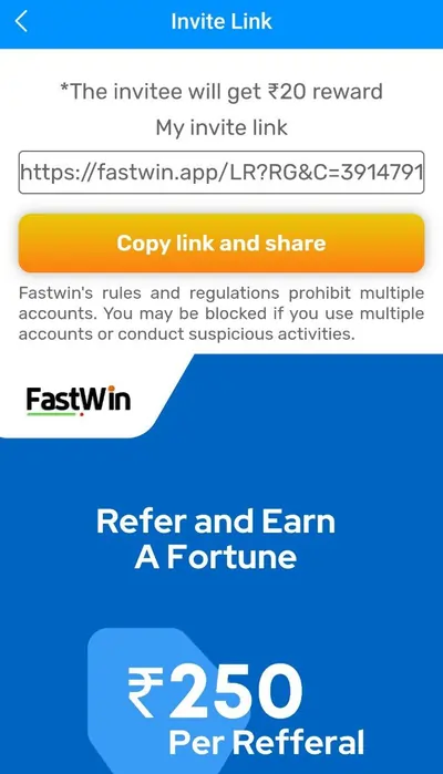 Fastwin invite Code 2023