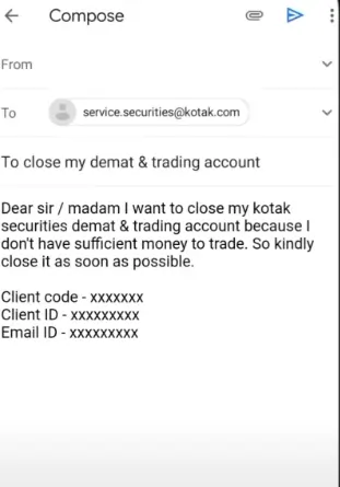 kotak securities account close email 