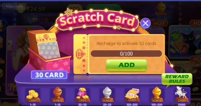 Scratch card option