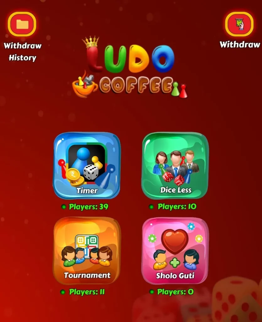 Ludo Coffee app dashboard