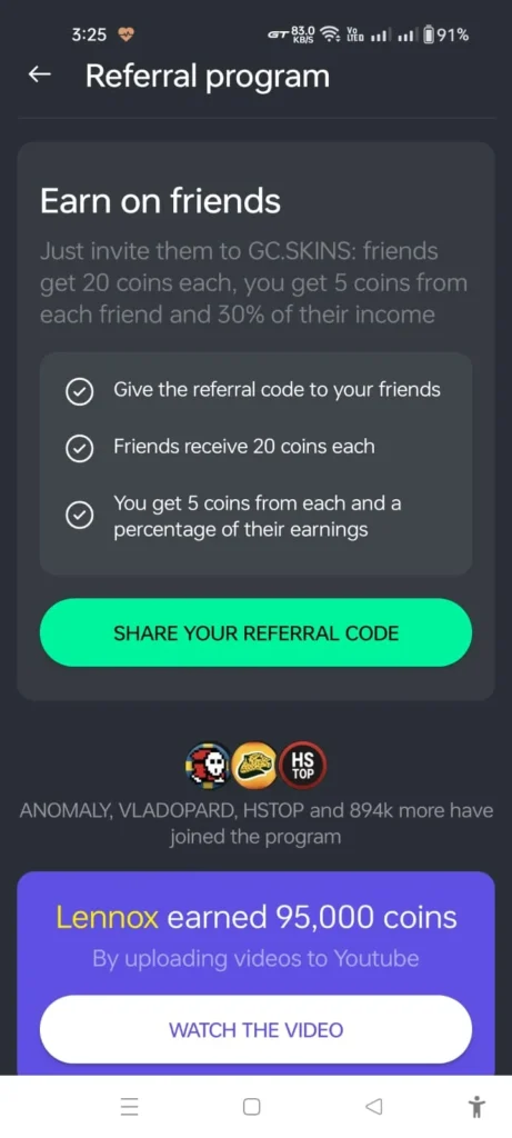 Go cases app referral program
